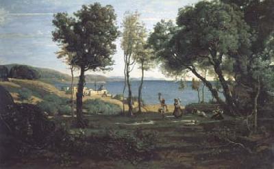 Jean Baptiste Camille  Corot Site des environs de Naple (mk11) Sweden oil painting art